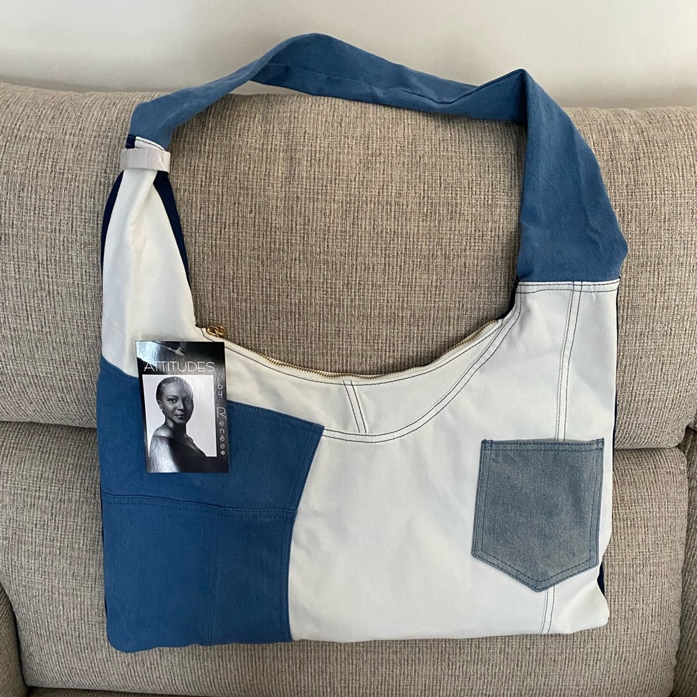 Attitudes by Renee Denim Patchwork Shoulder Bag